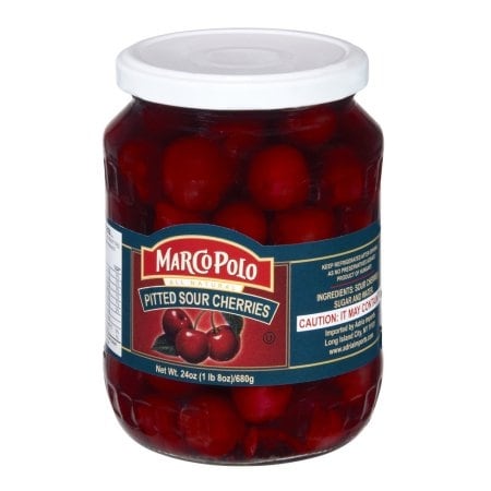 Marco Polo Sour Pitt Cherries - Case of 12 - 24 oz.