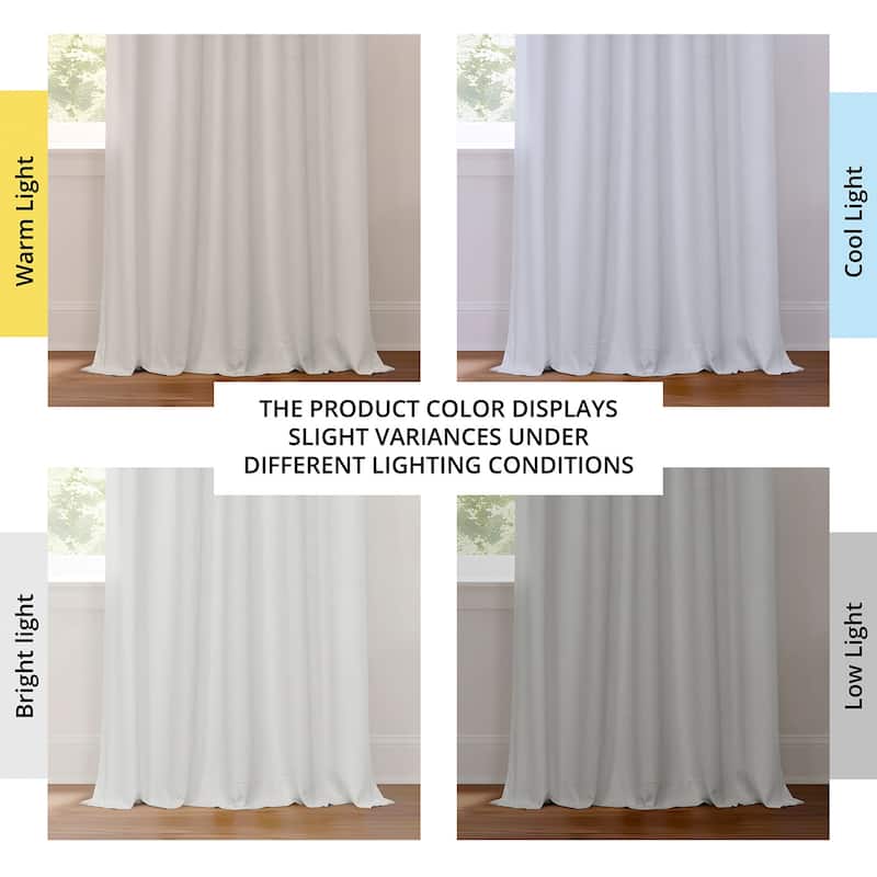 Exclusive Fabrics Solid Performance Linen Grommet Thermal Blackout Curtains for Bedroom & Living Room Curtains Single Panel
