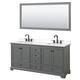 Option Dark Gray, Black Trim, White Quartz Top