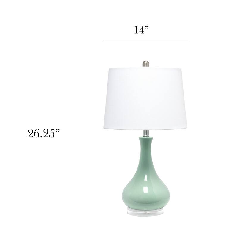 Lalia Home Droplet Table Lamp with Fabric Shade