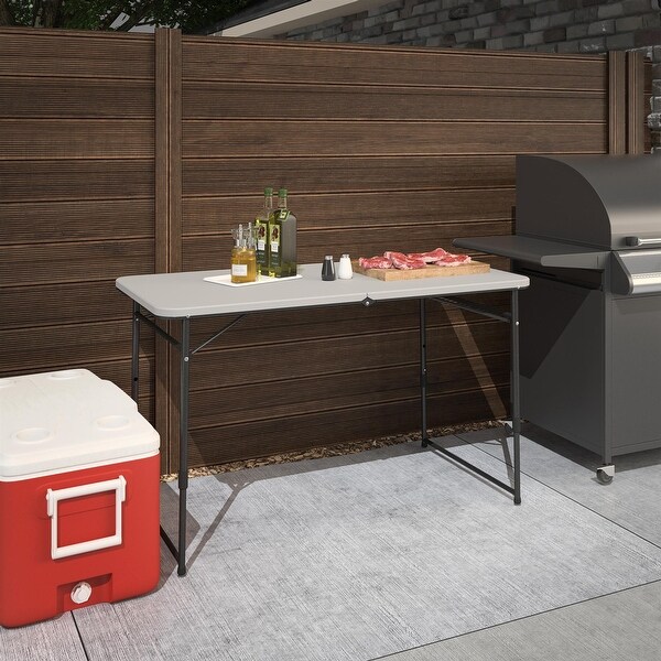 COSCO Indoor Outdoor 4 ft. Fold in Half Portable Utility Table On Sale Bed Bath Beyond 34041351
