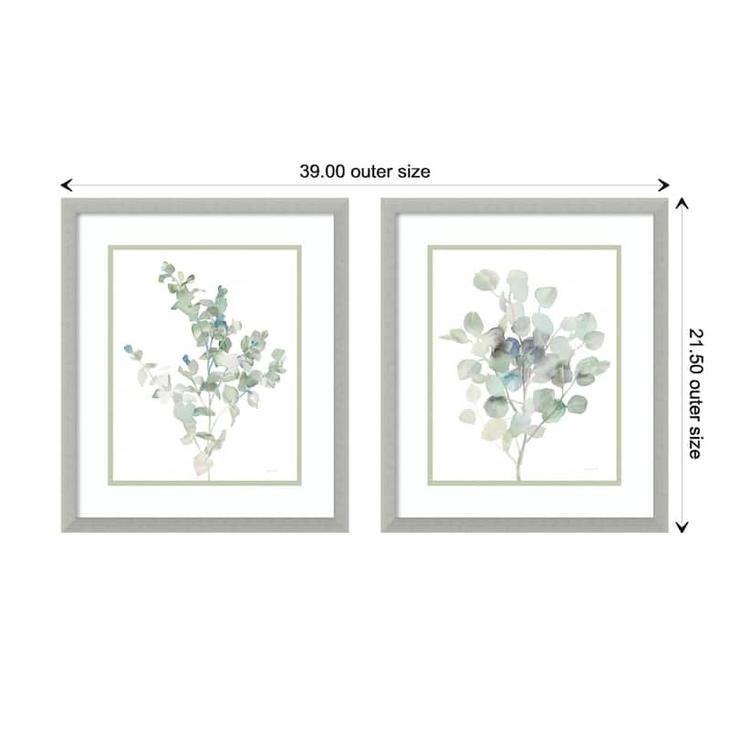 Eucalyptus Cool - set of 2 Framed Art Print