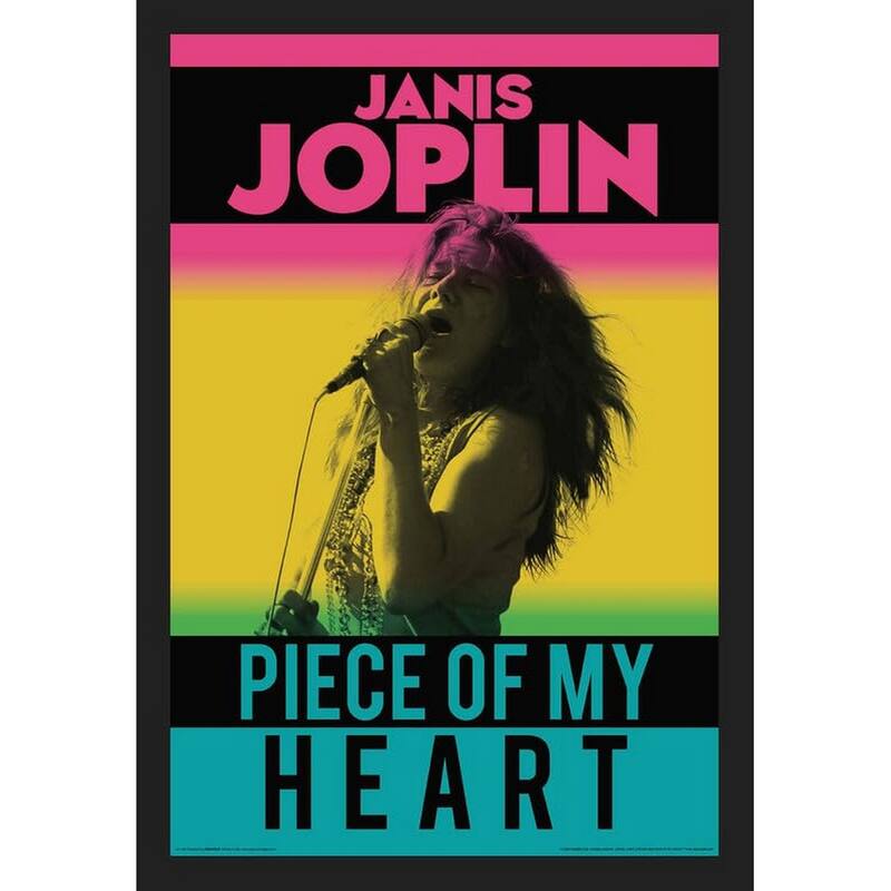 Janis Joplin Piece of My Heart Framed Poster - 24 x 36 Inch