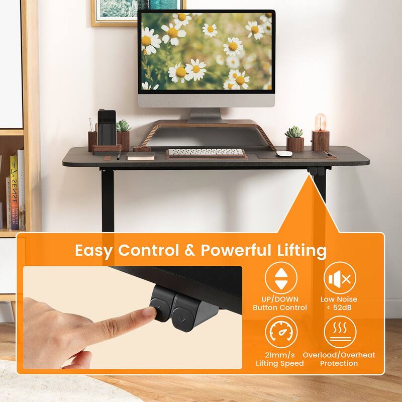 Gymax Electric Standing Desk Adjustable Stand up Computer Desk