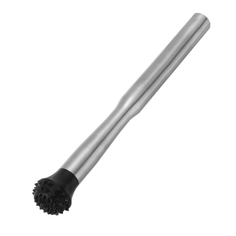 12inch Stainless Steel Cocktail Muddler Bar Muddler Bar Tool for Cocktails - Silver