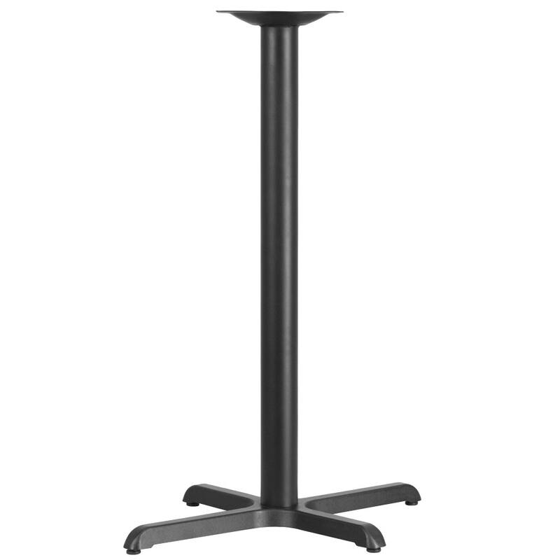 23.5" x 29.5" Restaurant Table X-Base with 3" Dia. Bar Height Column