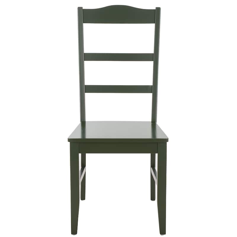SAFAVIEH HOME Svetlana Ladder Back Side Chair - 18"W x 21"D x 40"H - Dark Green