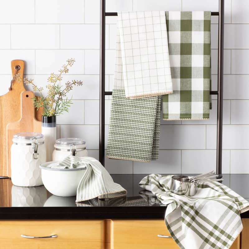 DII Black Farmhouse Woven Dishtowel (Set of 5)