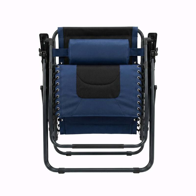 Oversized Padded Zero Gravity Chair,Foldable Patio Recliner,30"Wide Seat Anti Gravity Lounger with Cup Holder,Support 400 LBS