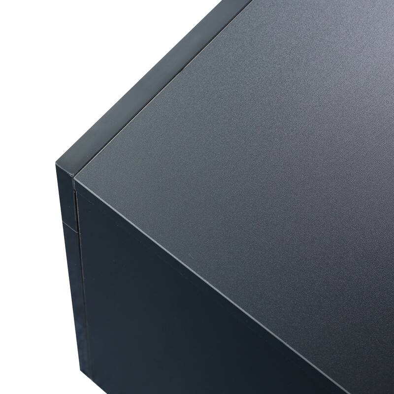 GDF Studio - Hermey Modern Entertainment TV Stand with LED Lights and Storage