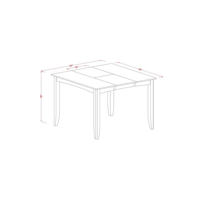 Counter Height Pub Set 9 Piece - Kitchen Dining Table & Chairs - Modern Design - 54x54 Inch