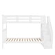 preview thumbnail 4 of 25, Twin-over-Twin Wood Bunk Bed with Storage Stairway and Headboard