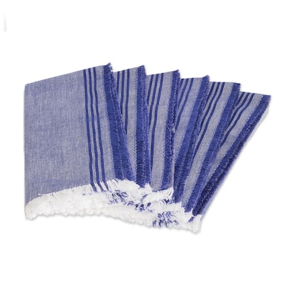 Novica Handmade Delights Of Home Cotton Napkins (Set Of 6)