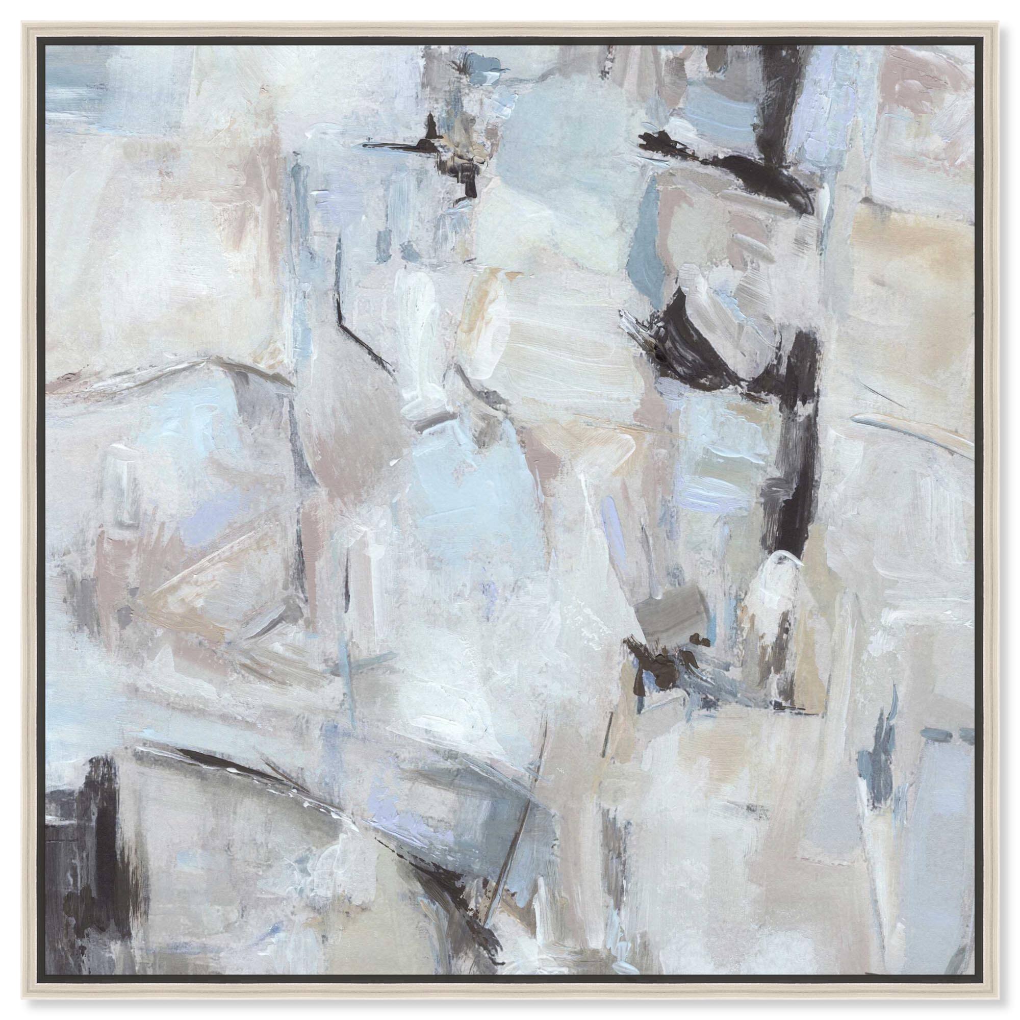 Through the Mist Neutral Wall Decor Framed Canvas Print by Art Remedy