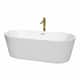 Option White, Polished Chrome Trim & Brushed Gold Faucet
