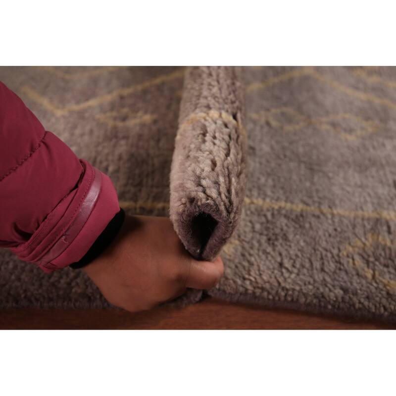 Trellis Moroccan Oriental Area Rug Handmade Wool Carpet - 5'2" x 7'11"