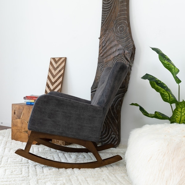 Modern velvet store rocking chair