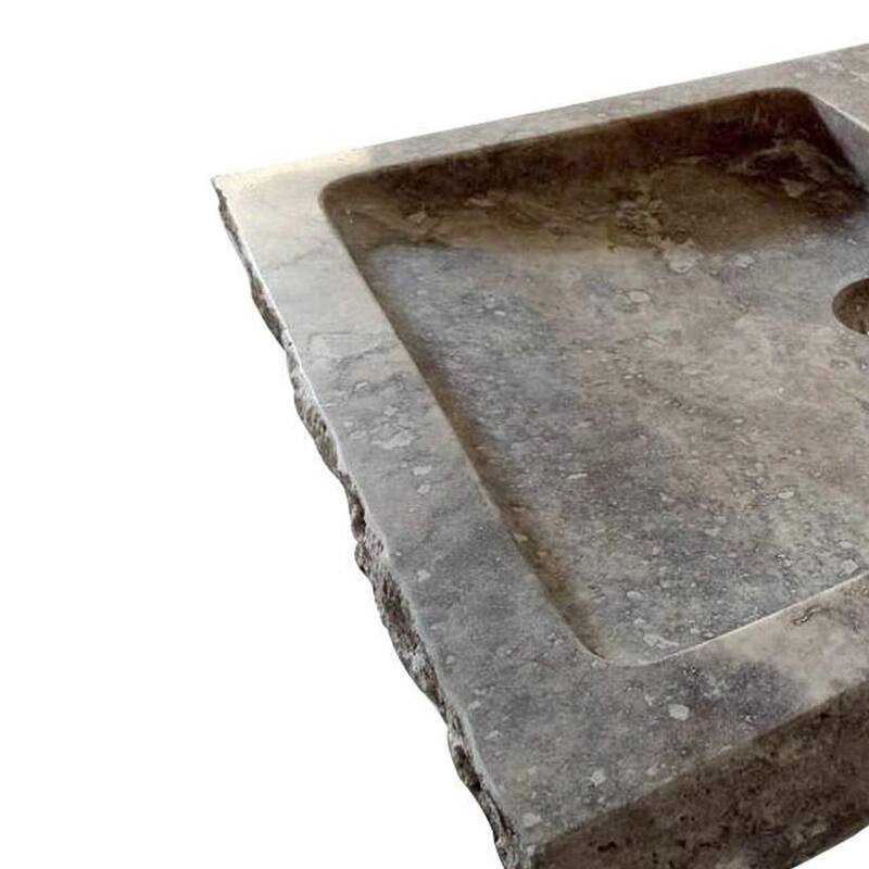 AA Warehousing Anthony Travertine Rectangular Sink