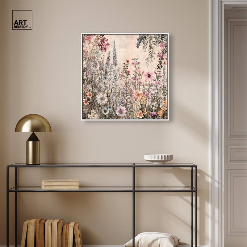 Chiffon Cosmos Canvas by Art Remedy