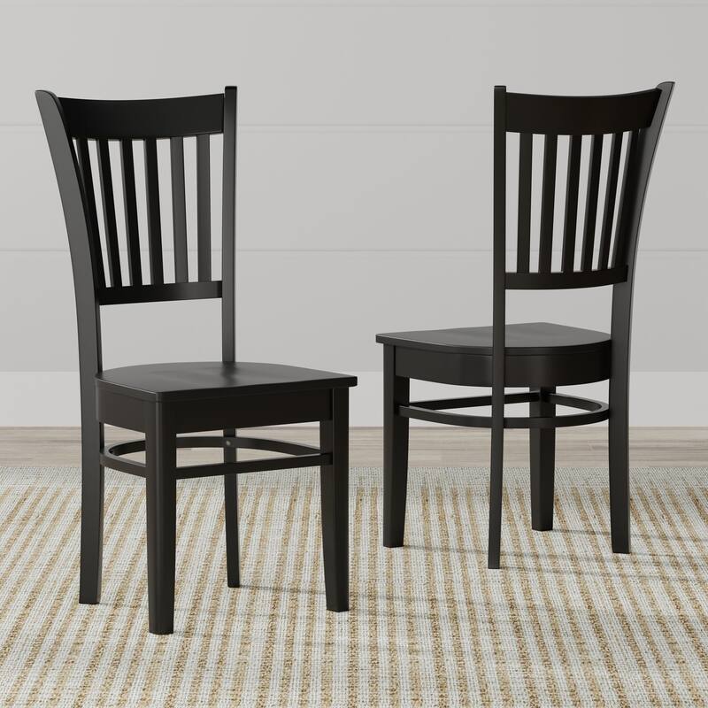 5-Piece Dining Set, 48" Rectangle Wood Table and Spindle Chairs