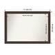 preview thumbnail 154 of 183, Wall Mirror Choose Your Custom Size - Extra Large, Cyprus Walnut Wood Outer Size: 51 x 36 in