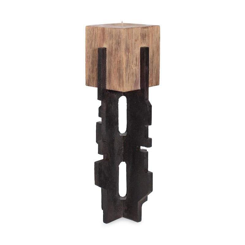 Cade Architectural Pillar Candle Holder- Tall