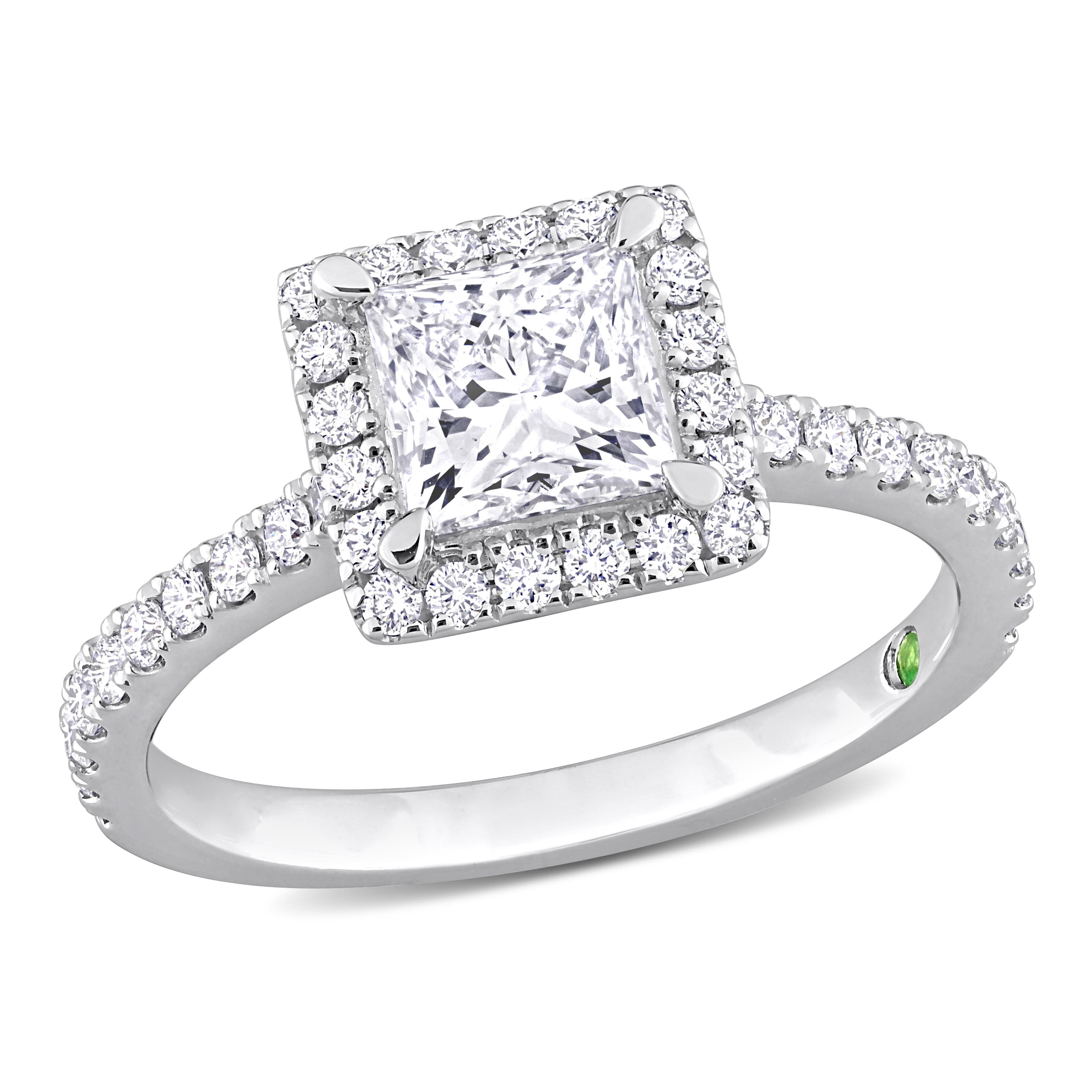Miadora 1 1/2ct TDW Princess-Cut Lab-Grown Diamond Engagement Ring 14k White Gold