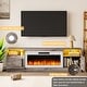 preview thumbnail 27 of 42, Bossin 70" Fireplace TV Stand with 36" Electric Fireplace, TV Stand for TVs Up to 80", 20 Colors LED Lights/Entertainment Center