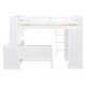 preview thumbnail 5 of 31, Full Size Loft Bunk Bed with Twin Stand-alone Bed, Shelves, Desk and Wardrobe
