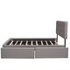 preview thumbnail 6 of 4, Upholstered Platform Bed with 2 Drawers and 1 Twin XL Trundle Perfect to Any Room