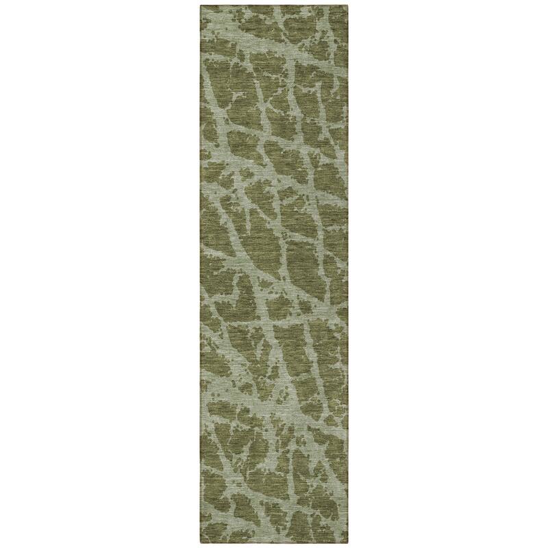 Allus Contemporary Abstract Weather Resistant Blended Style Outdoor Rug