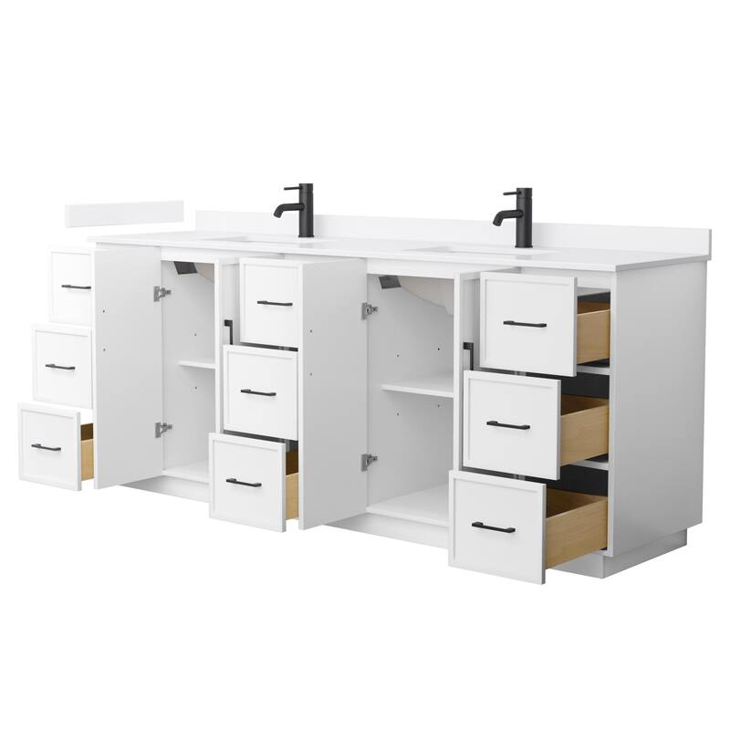 Wyndham Collection WCH7474-84D-QTZ-UNSMXX Elan TK 84" Free Standing