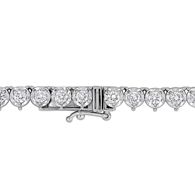 Miadora 14k or 18k White Gold Diamond Necklace 4 to 15 3/8ct TDW