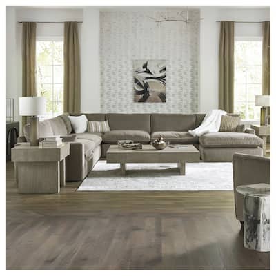 Signature Design by Ashley Sophie Brown 5-Piece Sectional with Chaise - 167"W x 87"D x 36"H