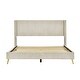 preview thumbnail 15 of 39, Queen Size Corduroy Platform Bed with Tufted Headboard and Metal Legs