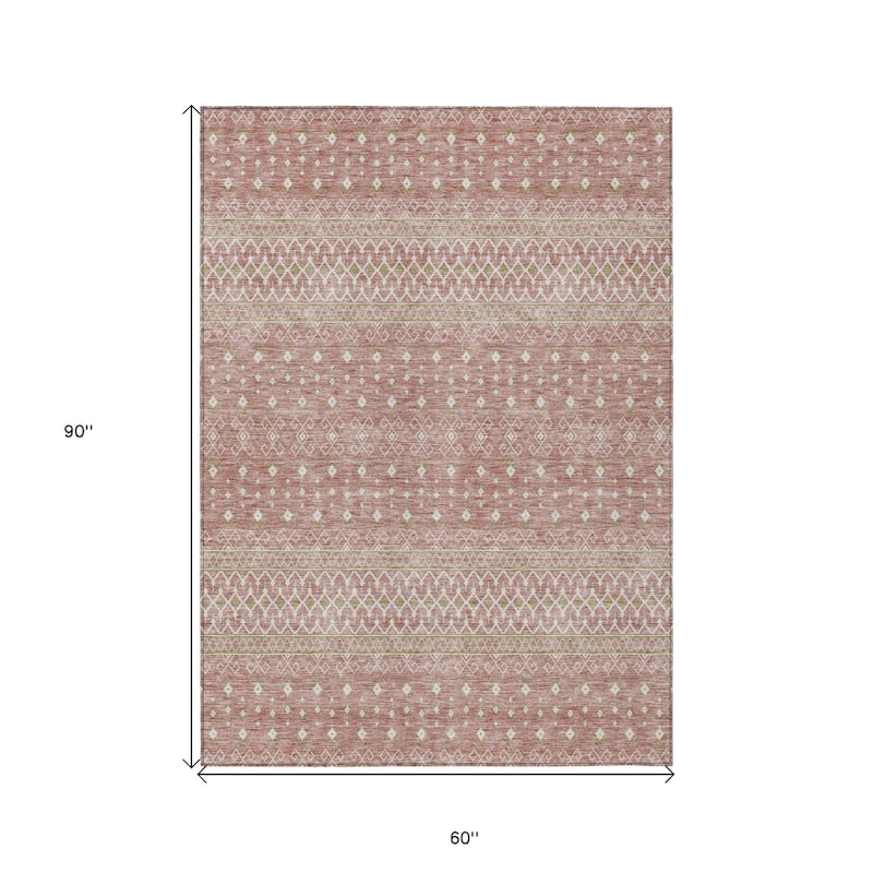 HomeRoots Tribal Transitional Rectangle Outdoor Rug