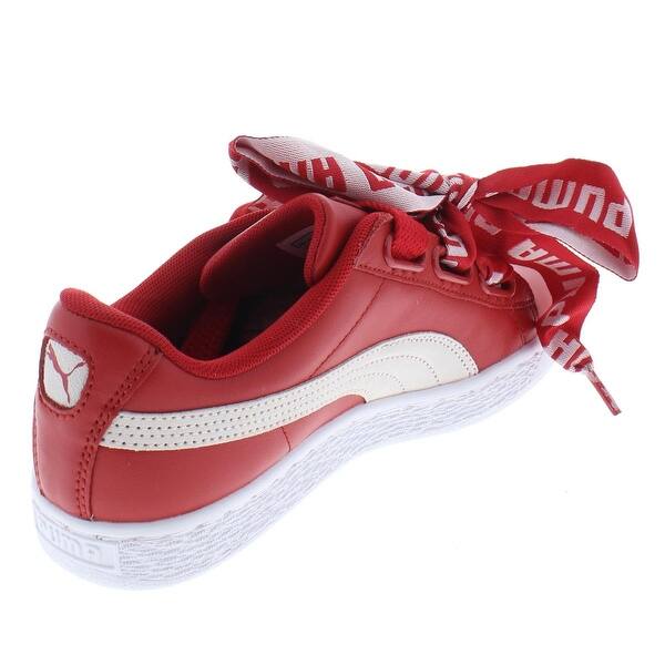 Shop Puma Womens Basket Heart De Casual Shoes Leather Skate