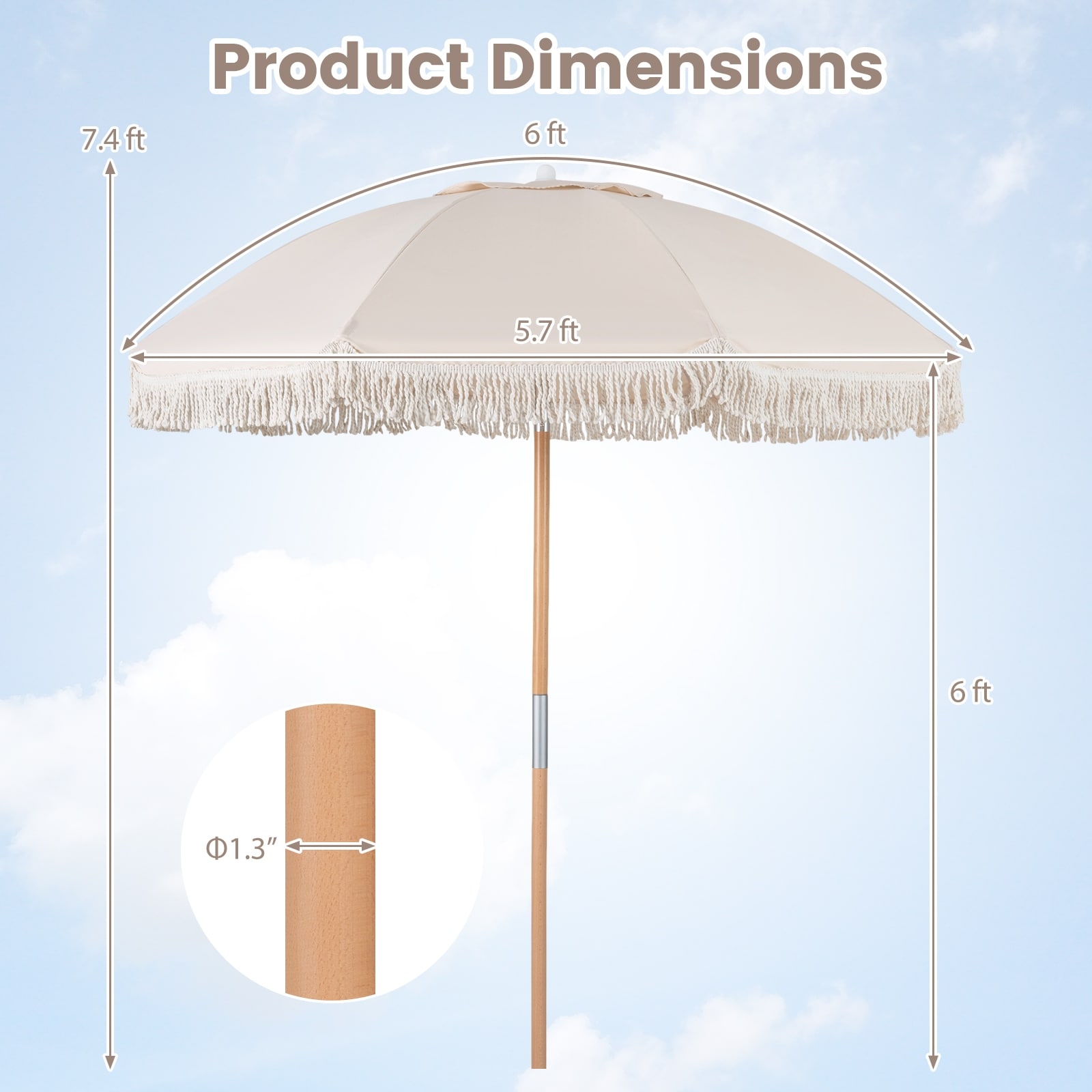big patio umbrella with lights Double-Sided Market Umbrella