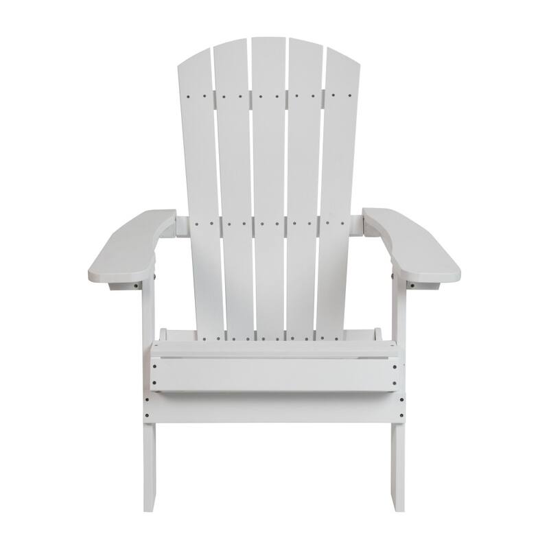 All-Weather Poly Resin Folding Adirondack Chair - Patio Chair
