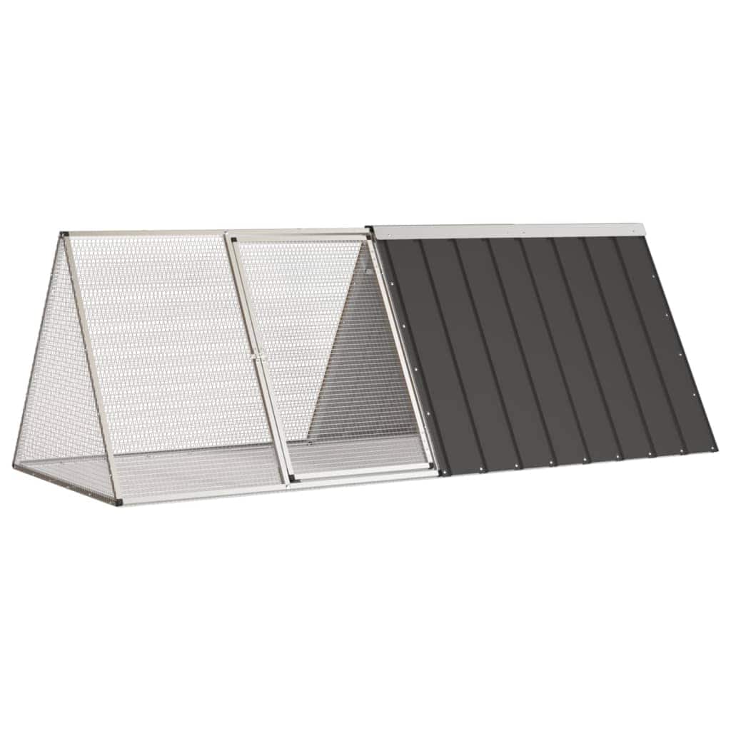 vidaXL Rabbit Cage Rabbit Hutch Garden Small Animal Cage Galvanized Steel