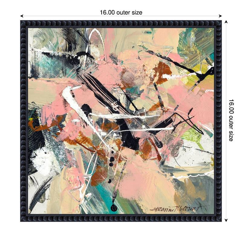 Graceful by Suzanne McCourt Framed Canvas Wall Art Print - 16 x 16 in