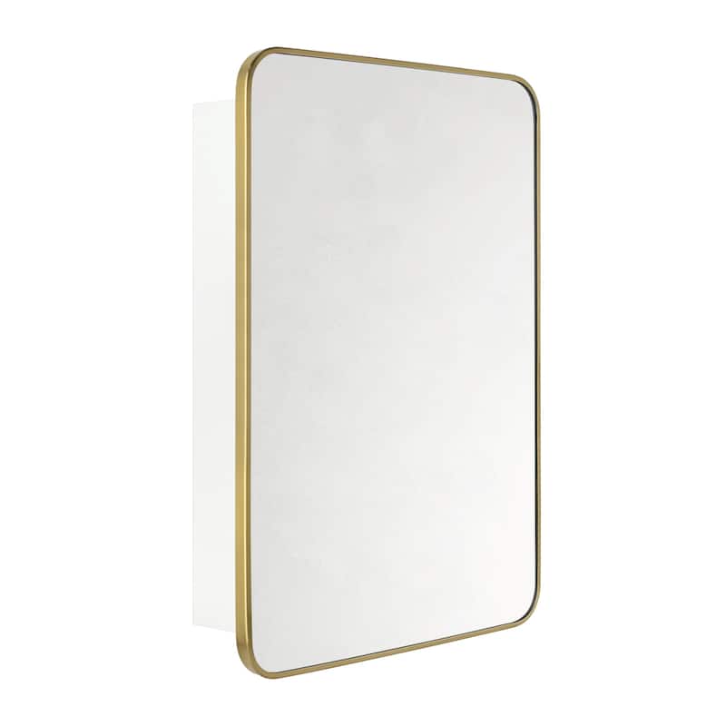 TEHOME Garnes Recessed or Surface Mount Framed Medicine Cabinet with Adjustable Shelves
