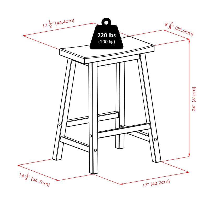 Compact 5 Piece Counter Height Table and Stools Set for Kitchen or Bar - 33.86 x 33.86 x 36.06 inches