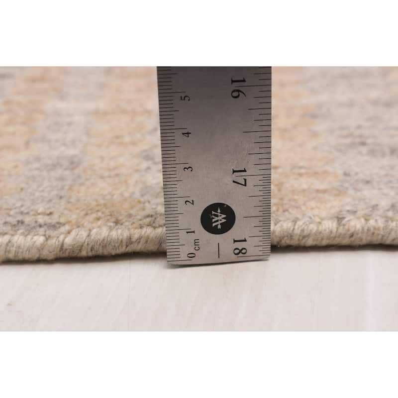 ECARPETGALLERY Hand Loomed Kashkuli Gabbeh Tan Wool Rug - 5'7 x 7'11