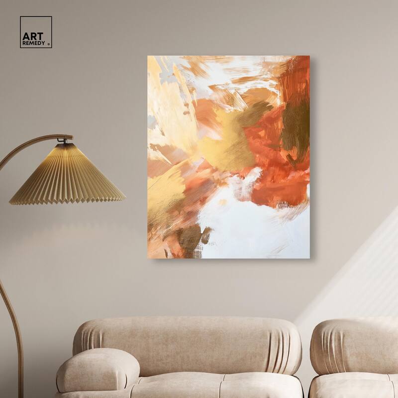 Golden Yellow Citrus Burst I Canvas by Art Remedy, Gallery Wrapped