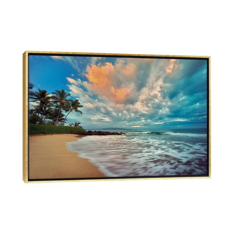 iCanvas "Maui Sunset" by Dennis Frates Framed Canvas Print - Gold - 32x48