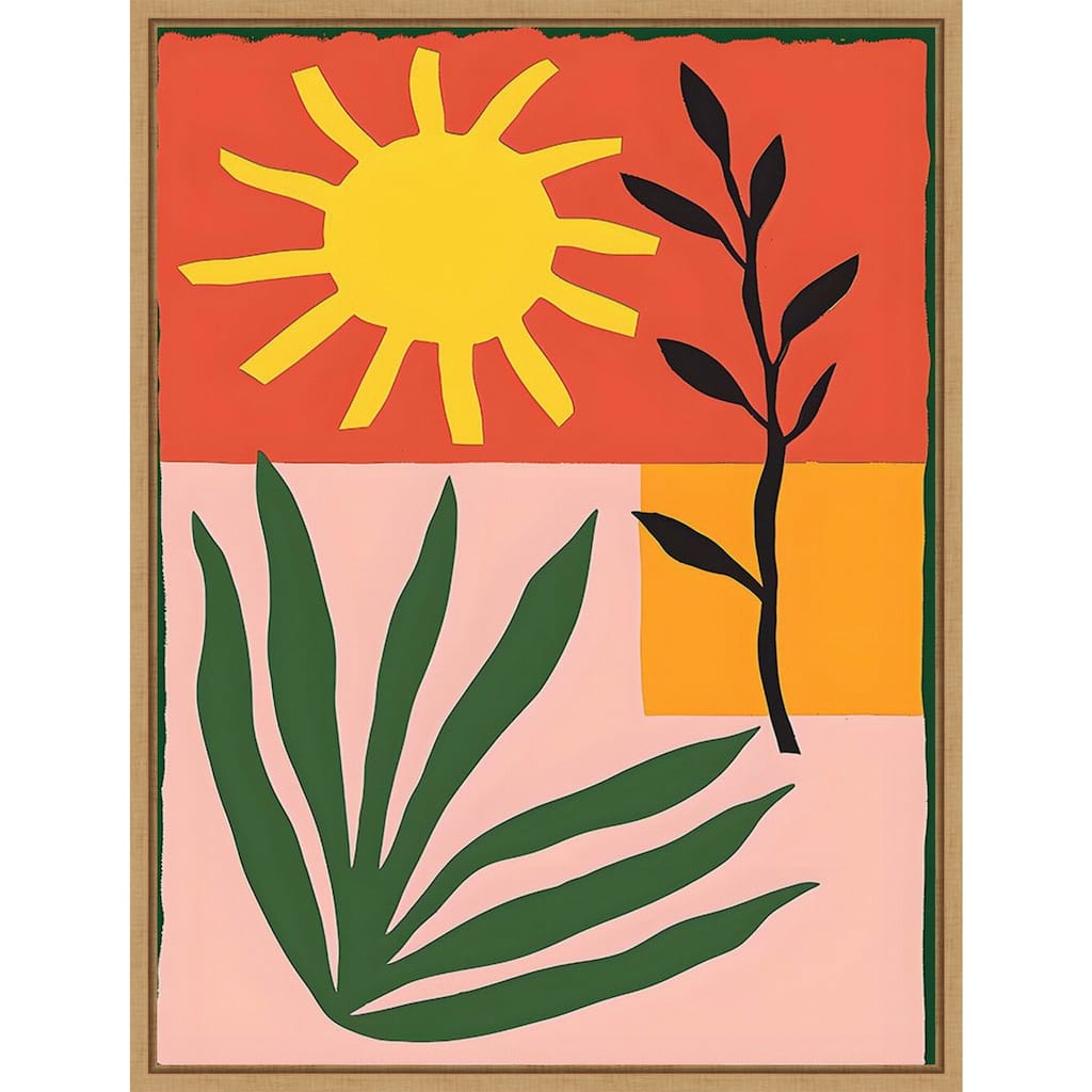 Amanti Art Bold Sol II by Walker Noble Framed Canvas Wall Art Print - Sylvie Maple