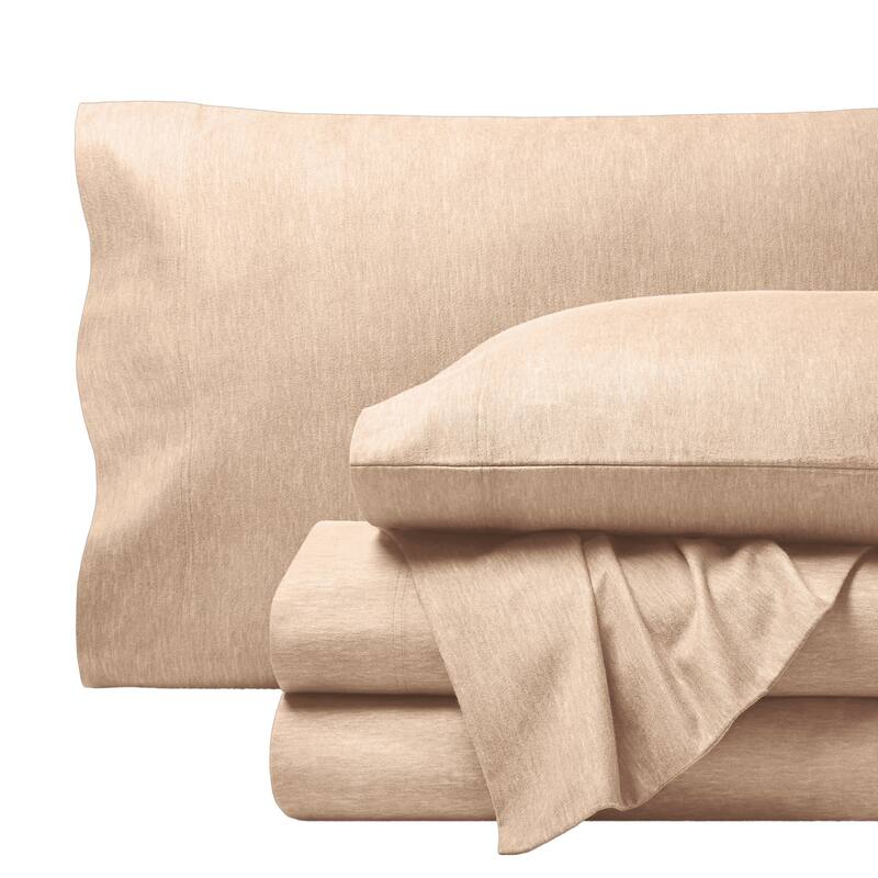 Bare Home Cotton Flannel Sheet Set - Velvety Soft Heavyweight - Twin XL - Heather Oatmeal