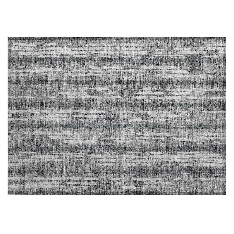 Machine Washable Indoor/ Outdoor Chantille Stripe Ombre Rug