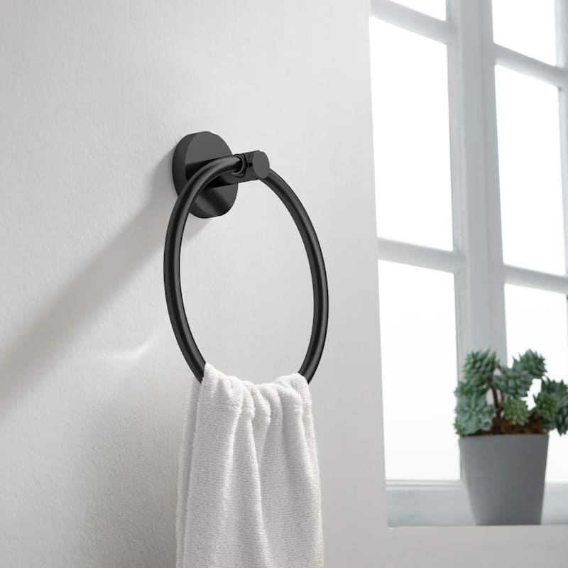 Circular 4-Piece Bathroom Hardware Set
